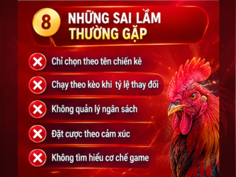 Các Sai Lầm Thường Gặp Khi Chơi Đá Gà 33WIN